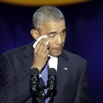 Obama en larmes (Photo AFP)